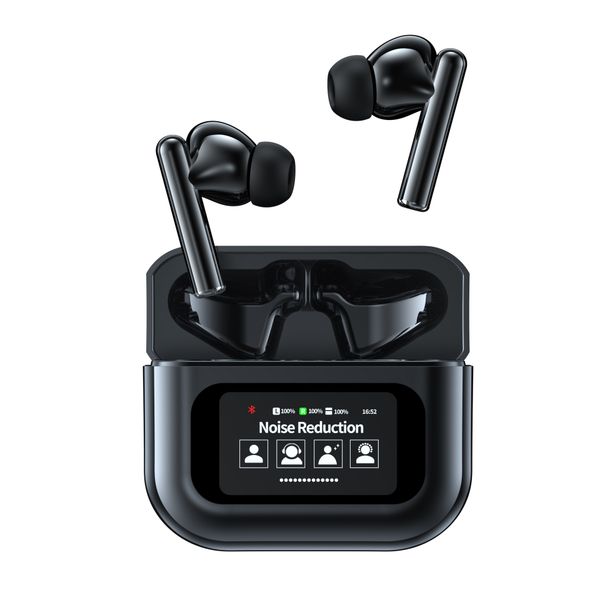 AI Translator Earbuds Screen Noise Cancelling Earphone With 144 Languages Real Time Translation Headphones