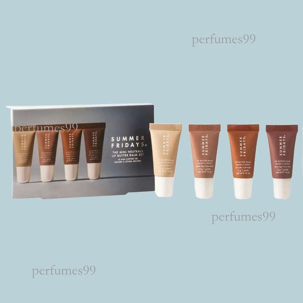 

Balm Butter Set 4pcs gloss 5g Mini Makeup Gift Box Moisturize Smooth Jelly Oil Lipsticks Vanilla Beige Iced Coffee Brown Sugar 4 colors Lip Care