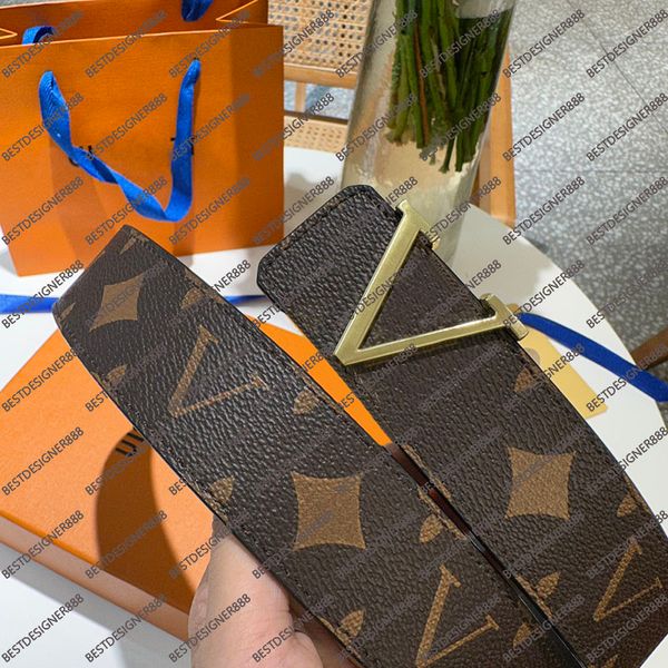 

Belt Designer Belt For Mens Belt Luxuries Branded Lvstyle Letter Belts Genuine Leather With Gold Buckle Fashion 5A High Quality Wide 4CM Big Size 100,110,120,125CM, Color 3