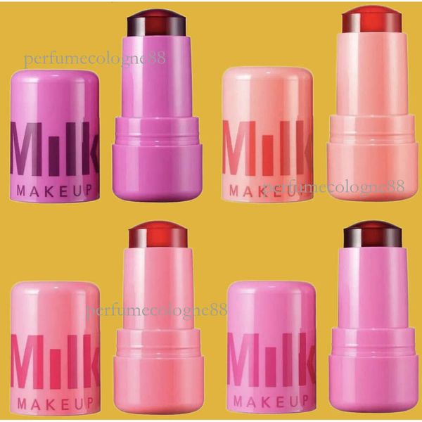 

MILK MAKEUP Blush Jelly Lipstick Rouge Cream Stick Face Eye Cheek Blusher Dual-use Transparent Dye Lip 4 Color Good Quality, As picture
