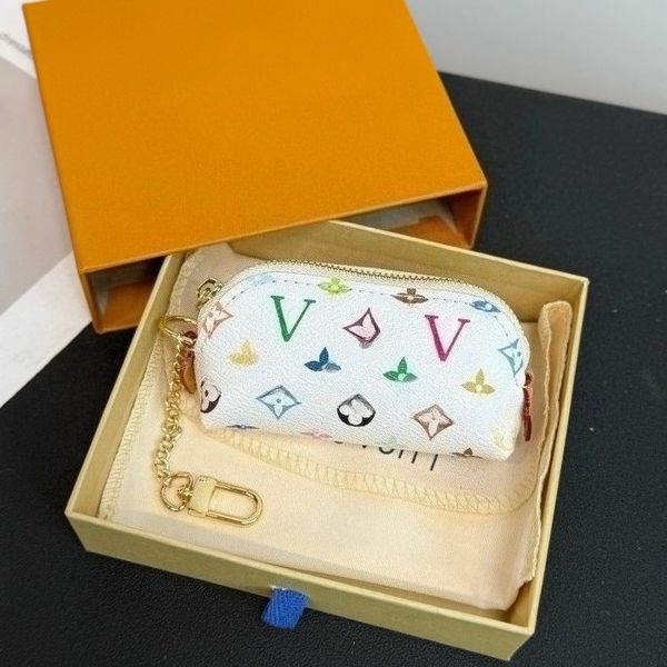 

Designer Wallets Keychain Bag Charm Keyring Coin Purse Leather Car Keychain Women Men Small Zipper Purses Wallet Pendant Keychains Lanyards Top Quality