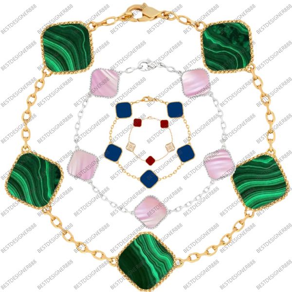 

5 Motifs Clover Bracelet Designer Jewelry Bracelet 18k Gold Plated Stainless Steel Gift For Mothers And Couples Designer Bracelet Luxury Lady Jewelry Bracelets