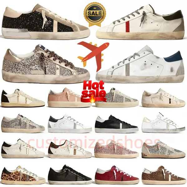 

Designer shoes Sneakers mena s designer shoes dirty 2024 Loafers Super-star Shoes Leather Italy Dirty Old Shoe Brand Women Men Black White Ball Star Trainers ua as 35-46, Red