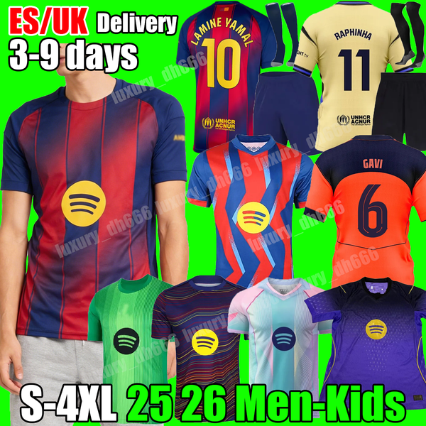 

4XL PEDRI GAVI LEWANDOWSK RAPHINHA Camiseta De Football Shirt Soccer Jersey LAMINE YAMAL bArCElOnA jersey 25 26 goalkeeper Football jersey Top Training Men Kids kit, 25 26 gk1 adult