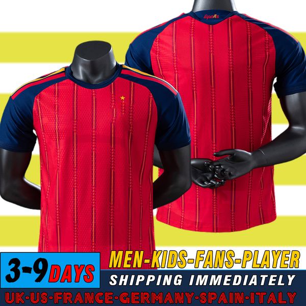 

2026 World Cup Spain soccer jerseys men kids kits PEDRI Espana MORATA FERRAN GAVI LAMINE YAMAL M.LLORENTE CARVAJAL OLMO football shirt fans Player football jersey, Gold