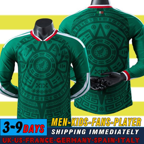 

2026 World Cup Mexico Soccer Jerseys A. VEGA C. HUERTA E. ALVAREZ J. QUINONES L. CHAVEZ L. ROMO ORBELIN R. ALVARADO RAUL S. GIMENEZ football kits adult kids kit football shirt, Grey