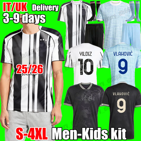 4XL 2025 2026 soccer Jerseys Vlahovic DOUGLAS LUIZ FCONCEICAO N.GONZALEZ Thuram yildiz jUvE jersey 25 26 xxxl Football Shirt football jersey football top Men Kids kit