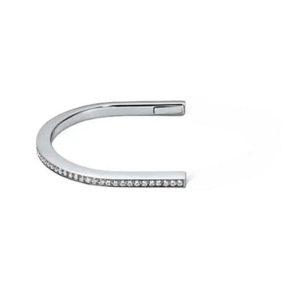 

Lock bracelet, semi-inlaid diamond, no inlaid diamond, women's luxury bracelet, gold, white gold, rose gold