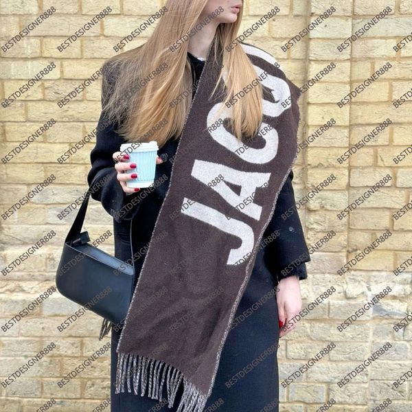 

Scarfs Designer Women Winter High Quality Vintage Luxury Jacquard Wool Echarpe Scarf Long Black 100% Virgin Wool Outfits For Woman Letter Cashmere Scarf Luxe Ladies