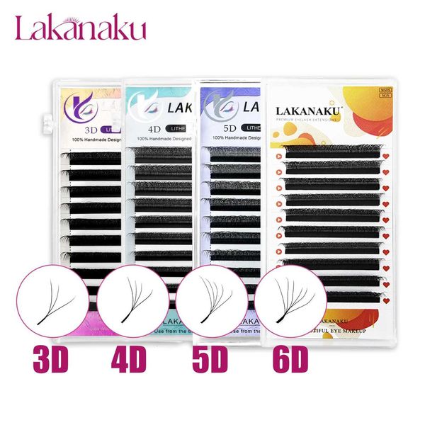 LAKANAKU Cilios YY 3D 4D 5D 6D 7D 8D W Clover 5d Lash Extensions Ciglia Volume Brasileiro Y Shape EyelashesT251223