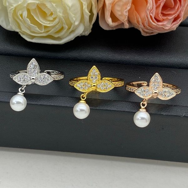 

Ring Designer Luxury Brand Rings for Women Letter Design Fashion Gift Jewelry Day Gift Rings Wedding Party