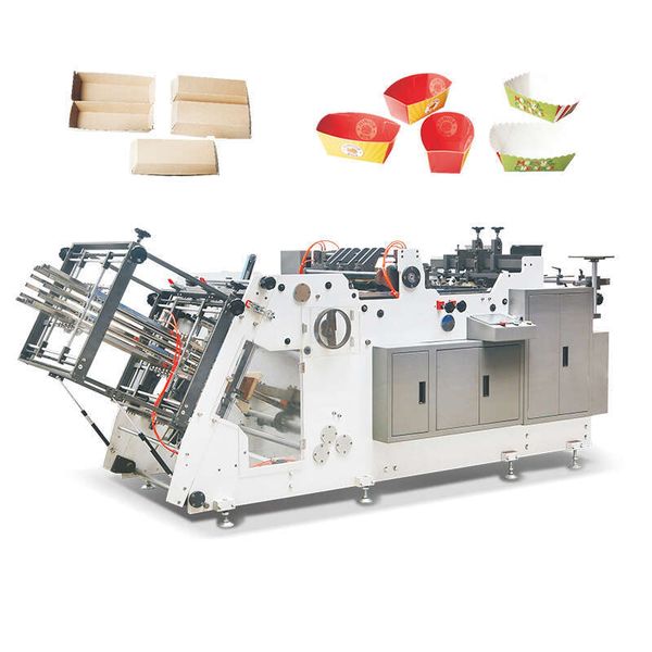 

High Speed Automatic Biodegradable Hot Dog Box Paper Lunch Box Making Machine take Away Food Box Making Machine