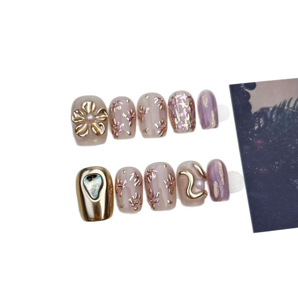 

Vintage Inspired Metal Crafted Sunlit Beauty Hand Painted Nails DIY Ornament