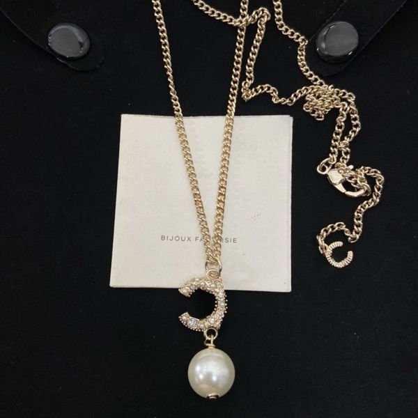 

Brand Necklaces Luxury Pendant Necklace Designer Letter Choker Chain Gold Plated Wedding Party Jewelry Accessories Gift