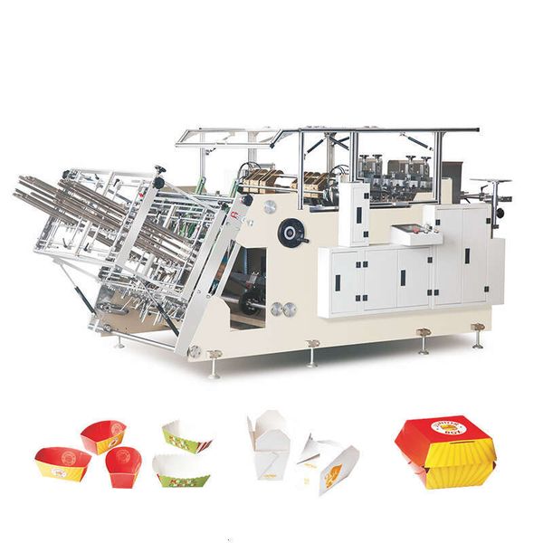 

High Speed Automatic Paper Lunch Box Making Machine Disposable Food Container Pizza Hamburger Box Machine