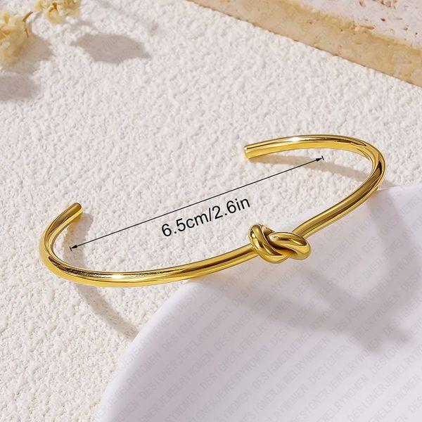 

Designer Bracelet for Women Stainless Adjustable Bangle Knotted Bangles Luxury Jewlery Designer for Women Elegant Timeless Gift