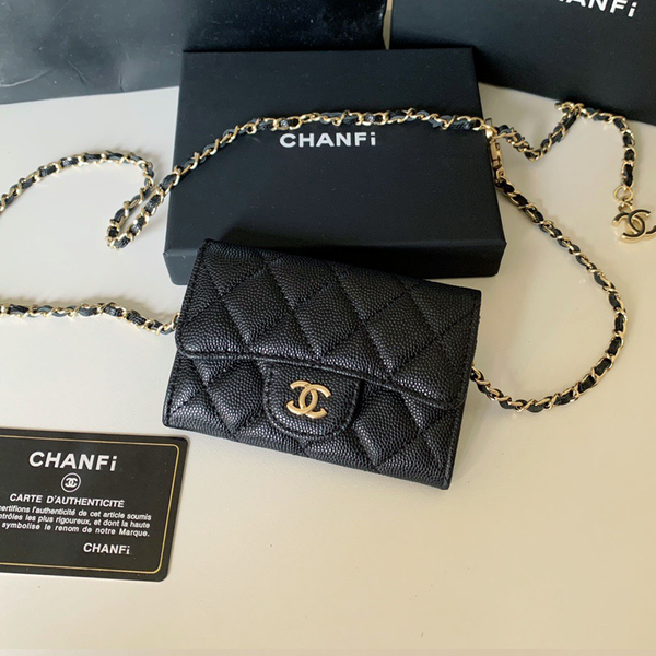 

Designer Bags Premium Luxury Wallets Women's Card Holders Top-Grade Caviar Lambskin Chain Bags Mini Shoulder Bags Solid Colors Metal Chain Cute Diamond Pattern 10A, #3