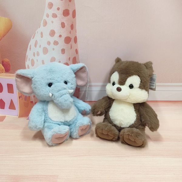 Forest Squirrel & Elephant Plush Toy Super Soft Plush Stress Relief Soothing Cute Gift for Children & Adults