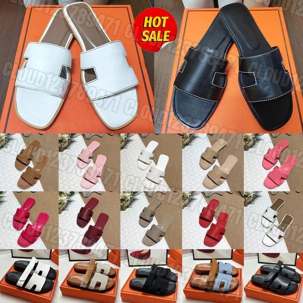 

Designer slides slippers Indoor slippers bathroom sandals womens luxury triple black white brown leather suede flat slide beach black ladies outdoor shoes, #color 10