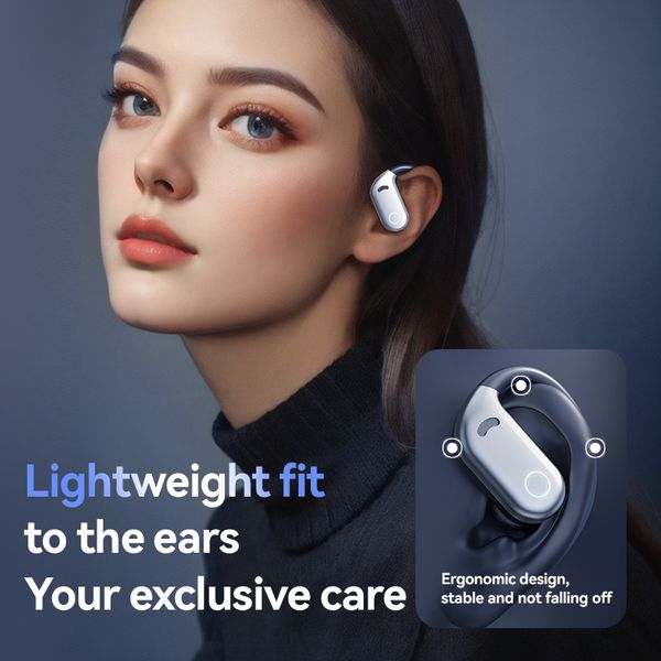Wireless Earbuds BT 5.4 Headphone Sport, Ear buds Stereo Deep Bass Over Ear Bud with Earhooks, ENC Noise Cancelling Mic, IPX7 Waterproof Earphone for Workout/Running