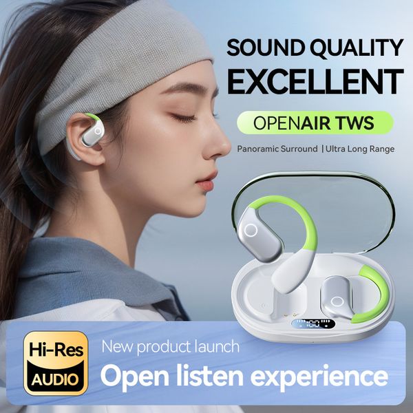 Bluetooth Headphones Wireless Earbuds Wireless Charging Case Digital Display Sports Ear Buds with Earhook Deep Bass Waterproof Over-Ear Earphones for Phone