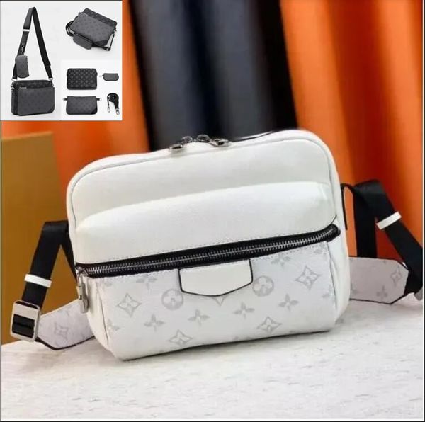 

Men Casual desigenr Trio messenger men Duo shoulder bag mens Outdoor Crossbody Shoulder Bags Genuine Leather Purse Pouch wallet man handbags, 10#