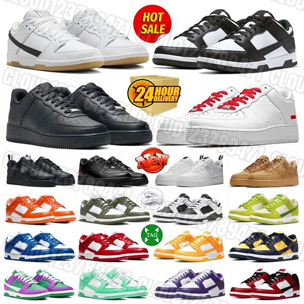 

Designer Shoes 1 Black White Panda Mens Running Shoes one Womens Sneakers Classic Versatile Trainers Outdoors Sports Chaussure, #color 5