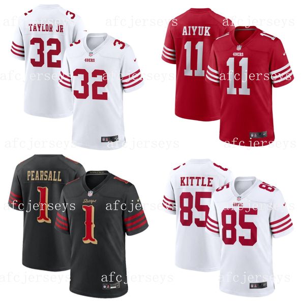 

Custom Football Jerseys For S-7XL 23 Christian McCaffrey 85 George Kittle 19 Deebo Samuel 11 Brandon Aiyuk 13 Brock Purdy Jerseys, Color 1