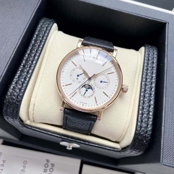 

Men's high-end premium watch, both internal and external, original synchronized movement text, exquisite polishing details, Black