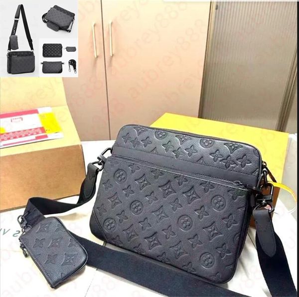 

Designer bags mens Trio Black Flowers Messenger Purse Crossbody Bags Shopping Bag Plain Shoulder Handbags Women Wallets purse tote bag, 2#