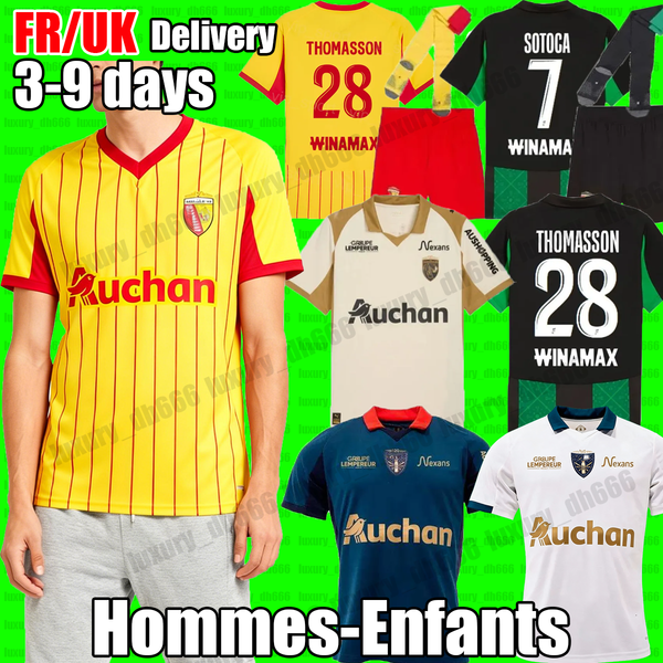 

maillot de footbal rc lens 25 26 football shirt Top 2025 2026 soccer jersey THAUVIN THOMASSON SOTOCA SATRIANO NZOLA 120th home away third goalkeeper Top men kids kit, 25 26 special adult