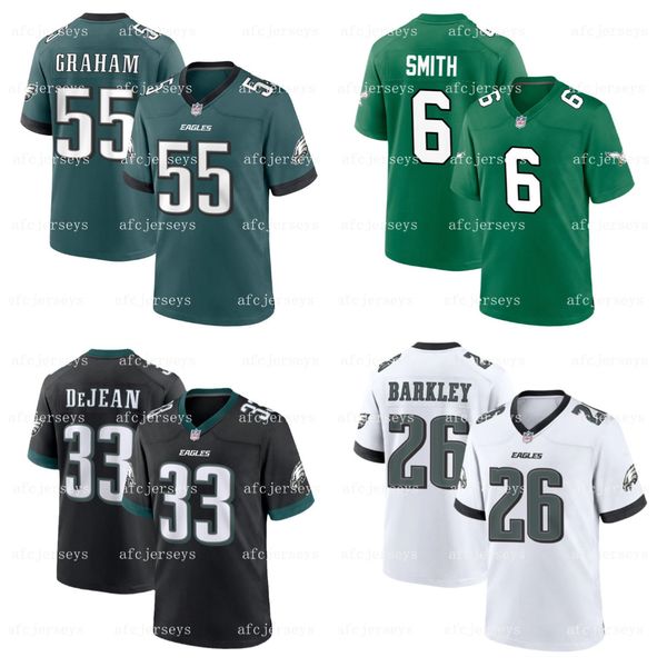 

Custom Football Jerseys For S-7XL Saquon BarkleyJalen Hurts A.J. Brown Jason Kelce Jerseys, Color 2
