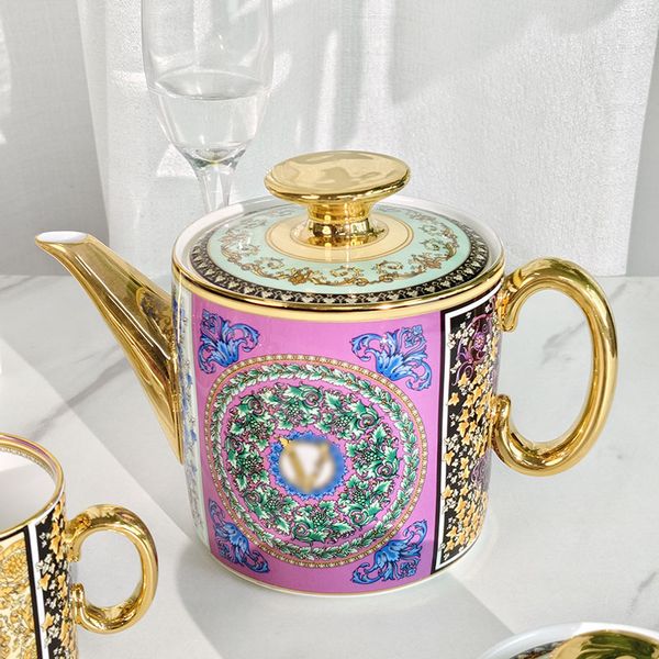 European Kaleidoscope Series 15 Pieces Coffee Set Big Pot Milk Bowl Sugar Bowl Coffee Cup Set Gift Tea Set K260225