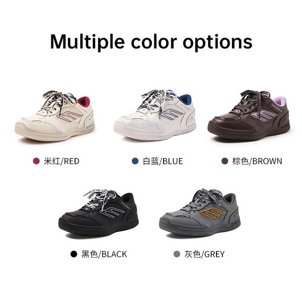 

Distressed 2025 retro sports casual shoes, unisex couple style genuine leather sneakers, distressed white sneakers, #6