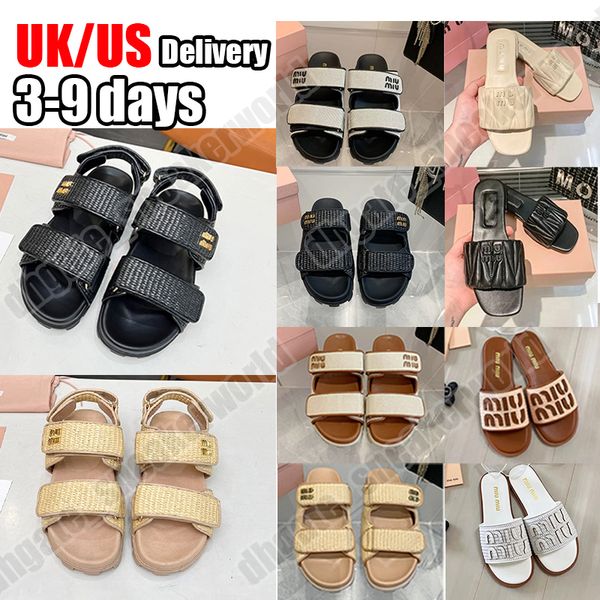 

Designer slippers women's fashionable classic Luxury sandals flat casual slippers Outdoor spring summer weaving beach genuine leather slippers size 35-45, #13