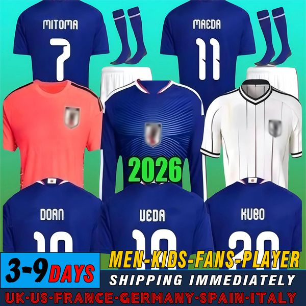 

2026 World Cup Japan soccer jersey DOAN KUBO MAEDA ISAGI ATOM TSUBASA MINAMINO ASANO ITO S-4XL home away goalkeeper fans player adult kids kit football shirt, Beige