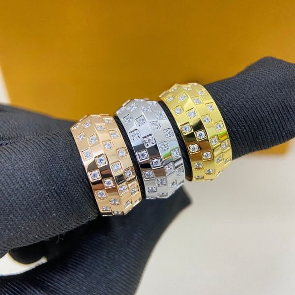 

Men's and Women's Couple Ring Designer Ring Luxury Diamond Ring Brand 18K Gold 925 Silver Plated Ring Size 5-11 Classic Wedding Jewelry High Quality