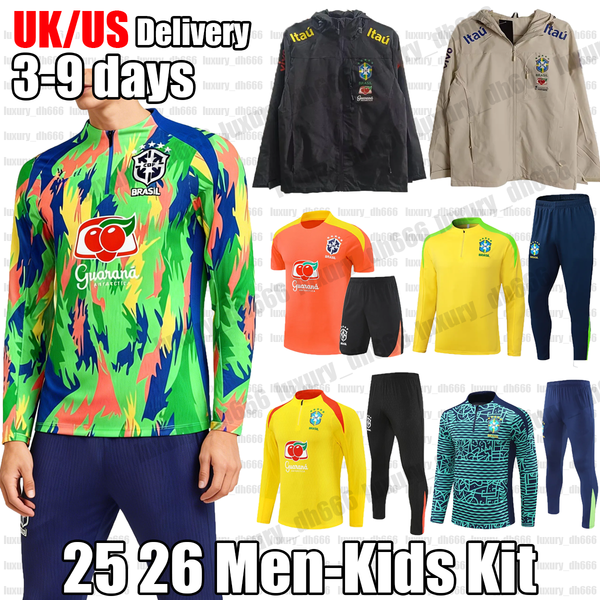 

2002 2025 bRAzIl tracksuit 2026 25 26 training kit soccer jersey RAPHINHA brazil Windbreaker long sleeve track suit football tracksuit top jersey Jacket men kids kit, 25 26 tracksuit short 1