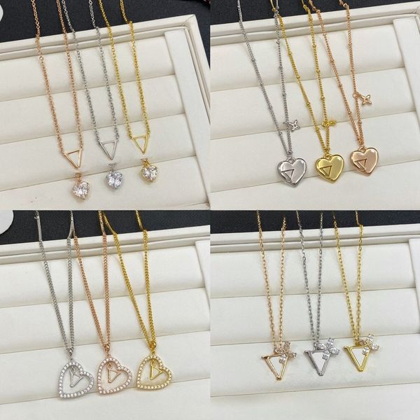 

Designer Brand Luxury Women Classic Necklace Pendant Wedding Party Chain Jewelry Wholesale Gift