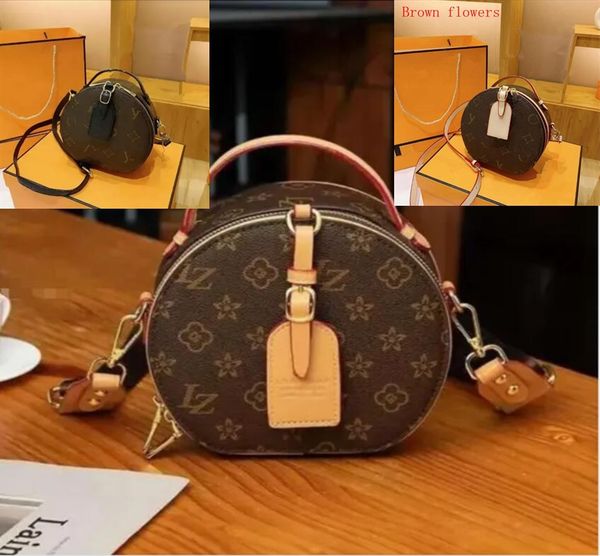 

Round Luxurys Tote Bags Women Crossbody Emblem shoulder Designer handbag leather hobo lady small purse clutch bag, 23#