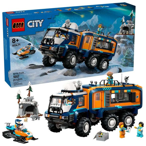 2026 City Science Lab Truck 60471 5 Explorer Minifigures And 3 Arctic Wolf Animal Figures Ages 8+ 1064 Pieces