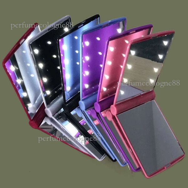 

Hot New Lady LED Makeup Cosmetic Lamps 8 LEDs Folding Portable Travel Pocket Mirror Lights Lighted Fast Ship
