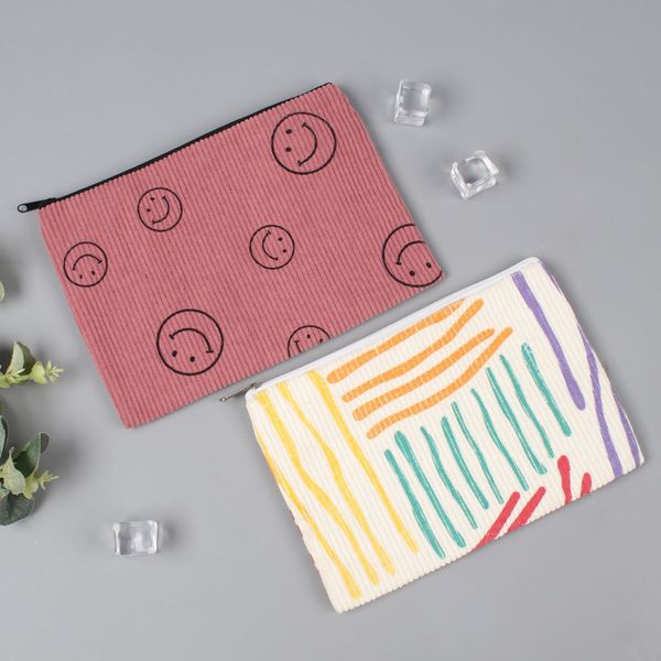 A01 Eco-Friendly Canvas Zippered Bag: Perfect for Stationery Supplies, Makeup Accessories