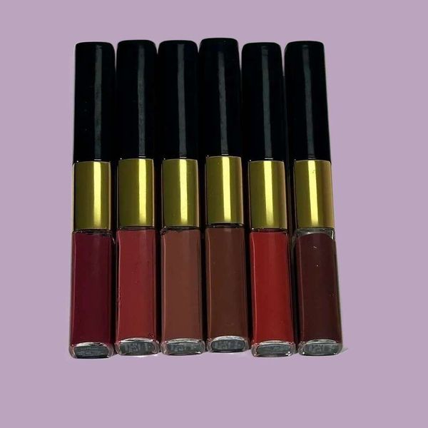 

Brand New Ultrawear Liquid COLOUR Double Head Gloss 4.5ml With 3.5ml Ultra Tenue Glaze Waterproof Non-Stick Cup Lipstick Sexy Red Tint Lip Mud Lasting Makeup, Bright color