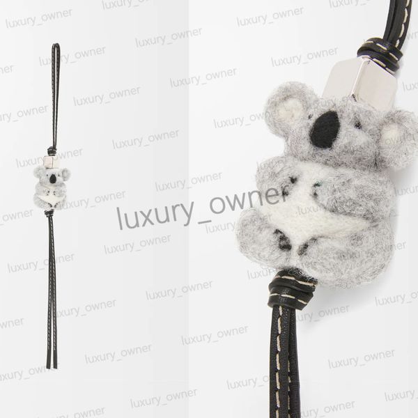 

Designer bag charm Koala Elephant charm Keychain looped strap palladium Anagram dice Style Ring Keyring Hangings key chain women Lanyards Keychains 01