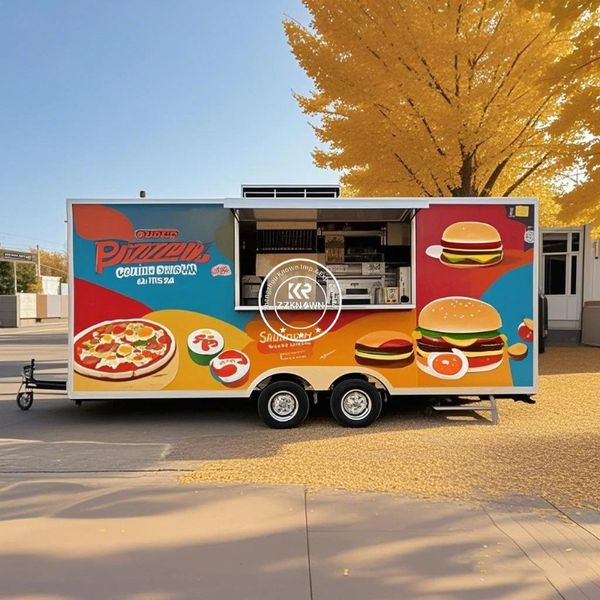

Custom Size Equipment Mobile Kitchen Restaurant Cart Fast Food Truck Mobile Tacos Truck With Kitchen Equipment