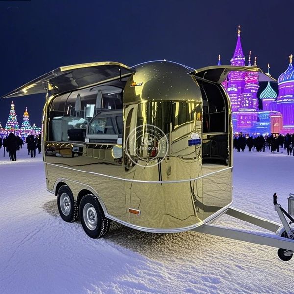 

USA Standard Food Truck Concession Trailers Outdoor Mobile Restaurant Food Cart With Full Kitchen Equipment