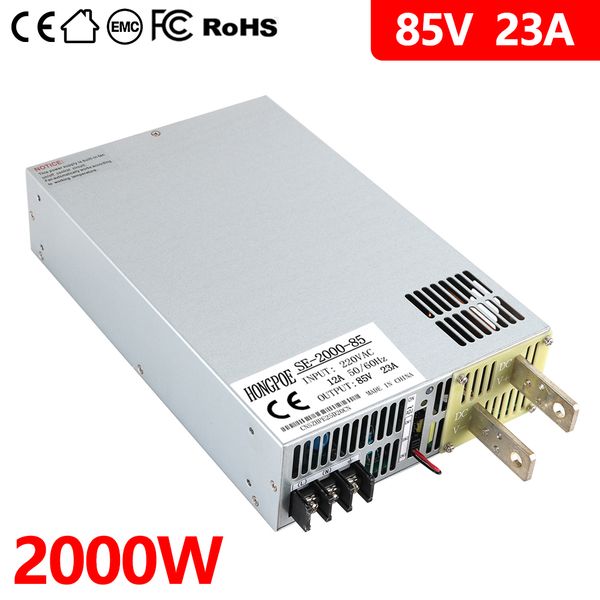 2000W 85V High Power 0-85V Adjustable Power Supply 85VDC AC-DC 0-5V Analog Signal Control Driver Transformer 85V 23A 220VAC Input Lighting transformer