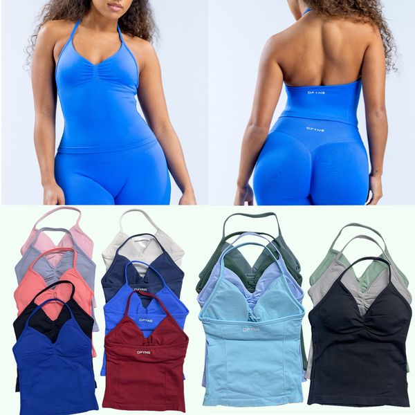 

Dyfne Impact Longline Strappy Top Sports dfyn Yoga Vest workout clothes gym clothing women Women's Fitness Tank Top Gym Beautiful Open Back Bra Running Halter, Pistachio