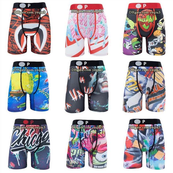 

Mens Swimwear Boxer Trunks Wholesale Quick Dry Breathable Cartoon Print Comfortable Elastic Fabric Summer Sporty Underwear Style Beach Shorts, P53